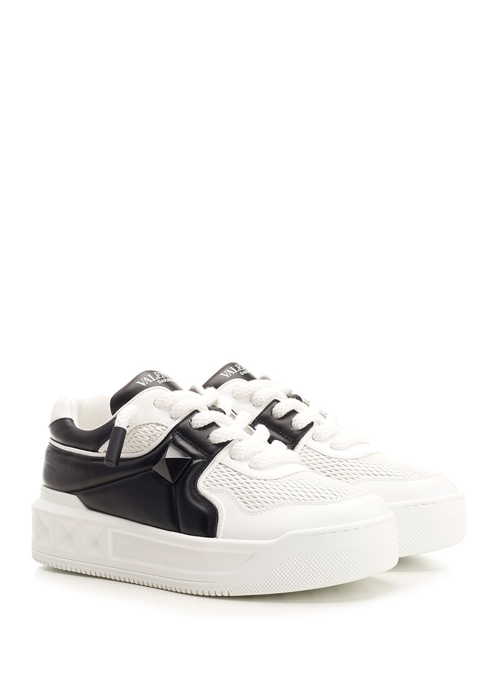 Shop Valentino One Stud Sneaker In White