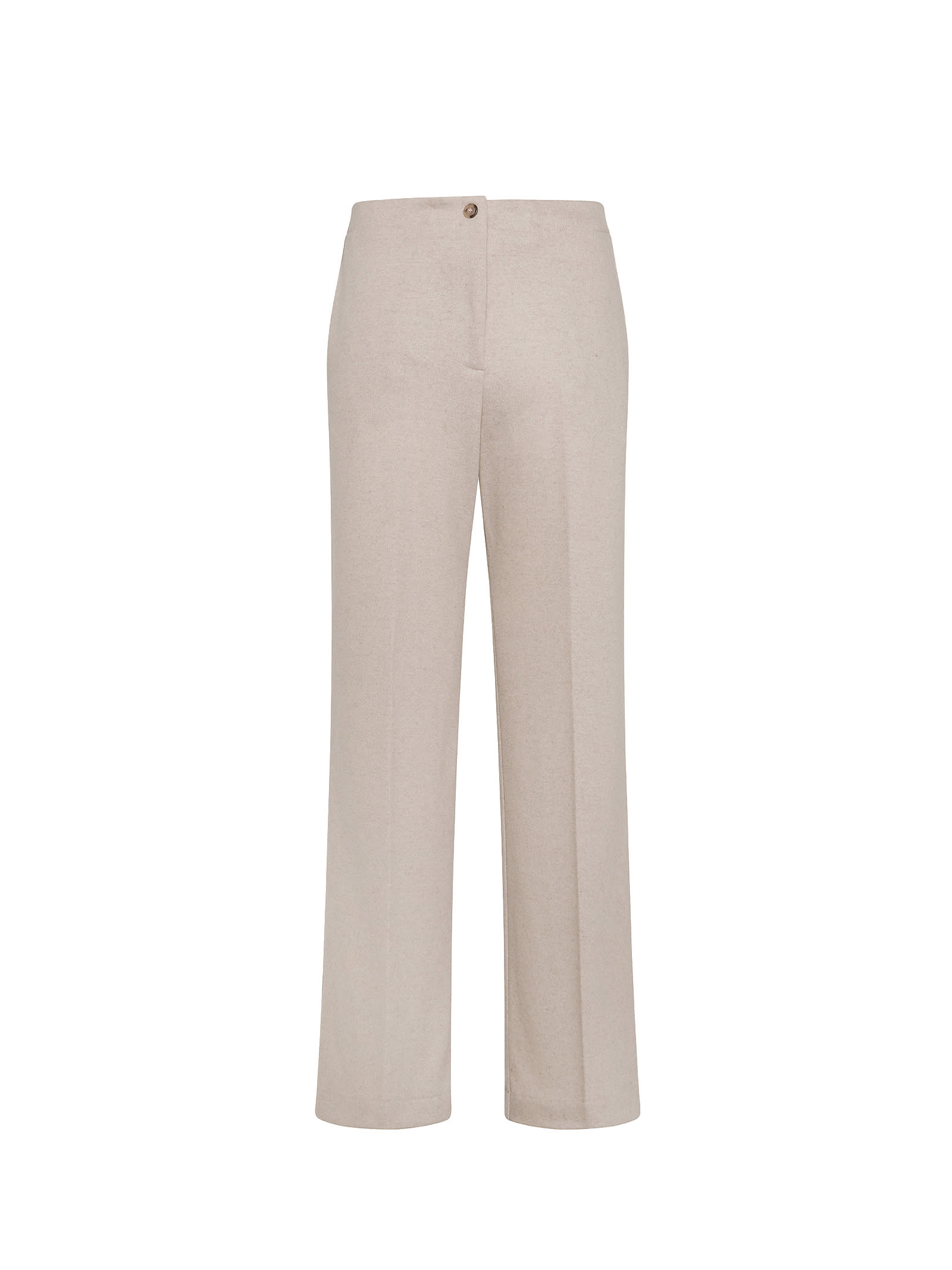 Seventy High-waisted Flannel Dove Grey Trousers In Tortora