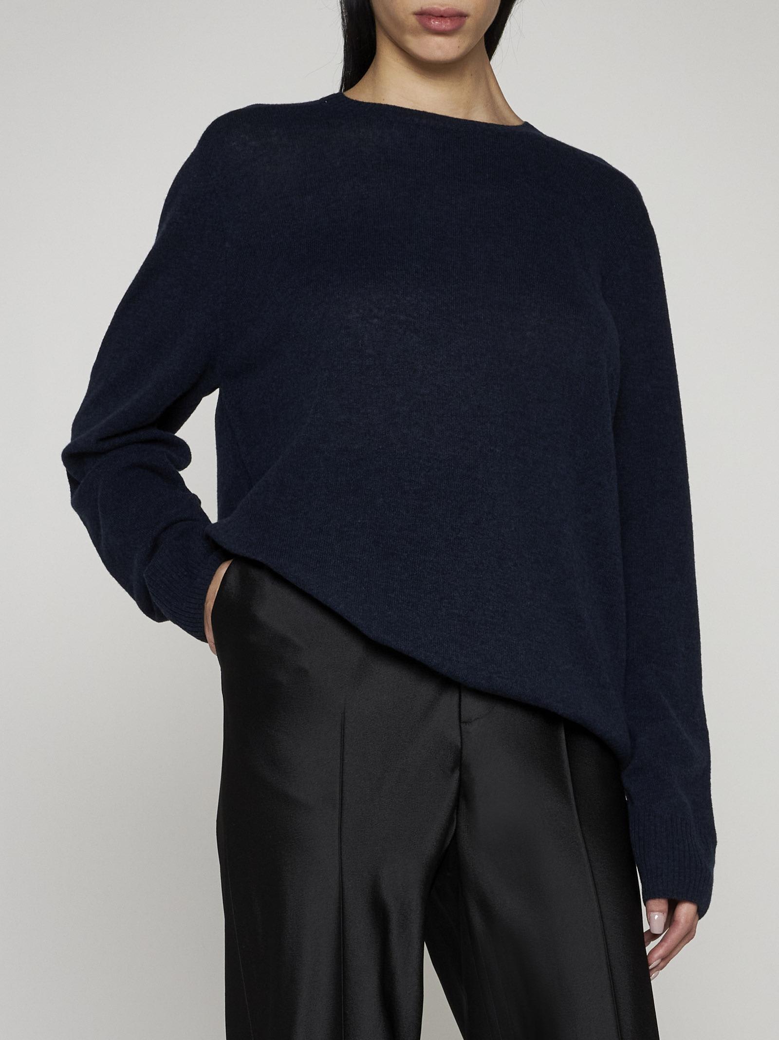 Shop Maison Margiela Wool Sweater In Blu Scuro