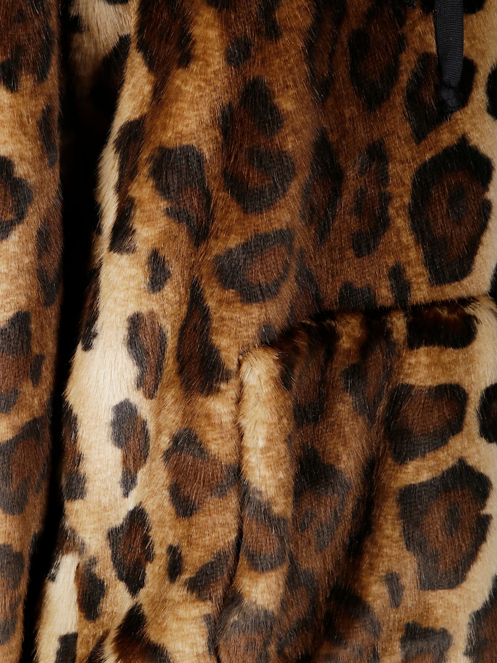 Jejia Oversized Leopard Print Synthetic Fur Hoodie In Animal Print