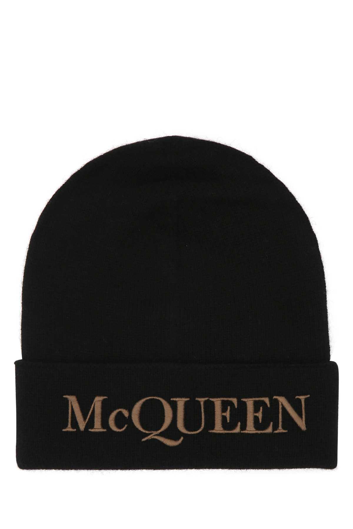 Alexander McQueen Black Cashmere Beanie Hat