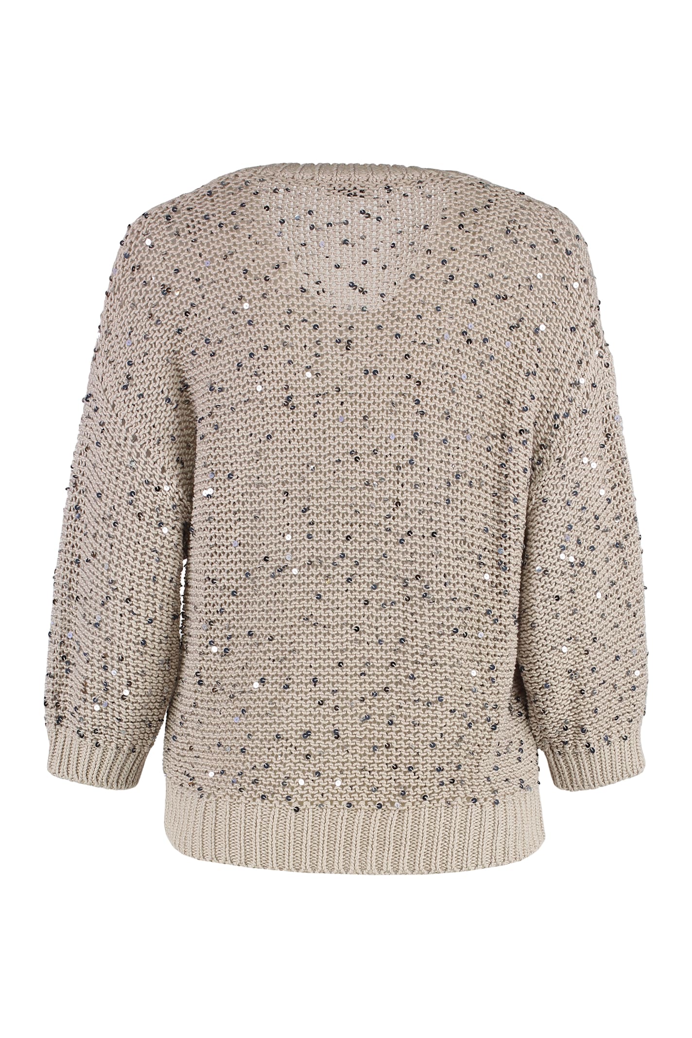 Shop Peserico Openwork-knit Cardigan