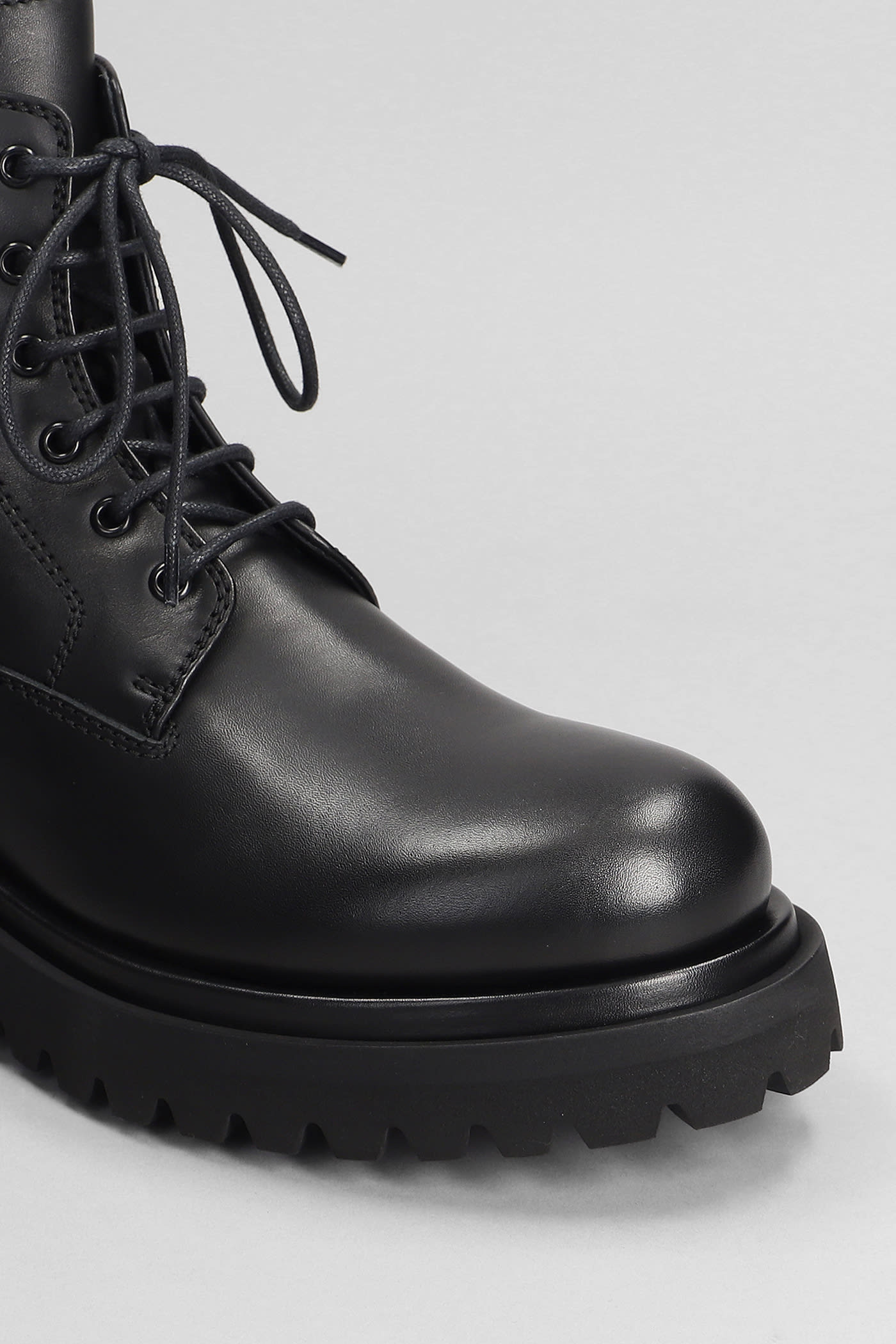 Shop Officine Creative Eventual 020 Combat Boots In Black Leather