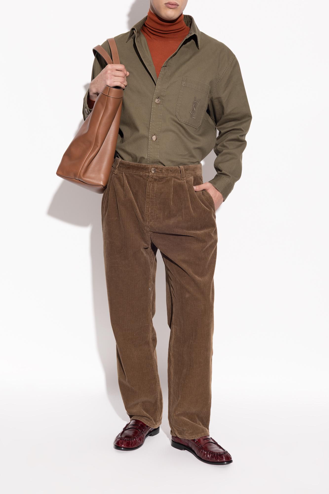 Saint Laurent Crocodile-effect Loafers In Burgundy