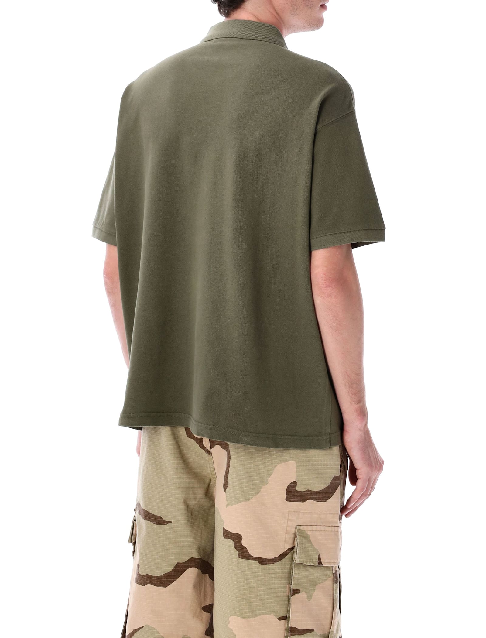 Stussy Classic Pique Polo Shirt In Green