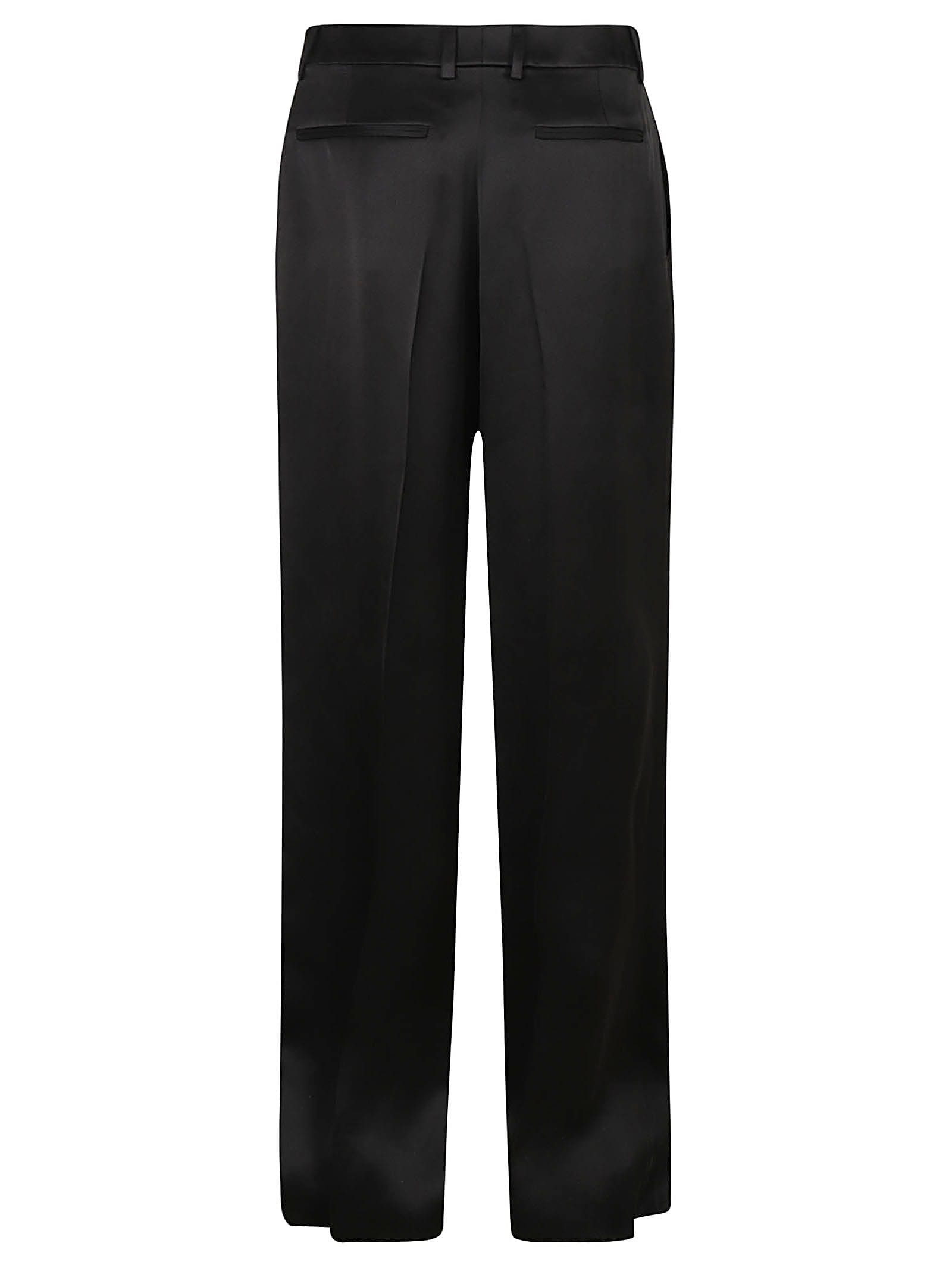 Shop Saint Laurent Wrap Trousers In Black