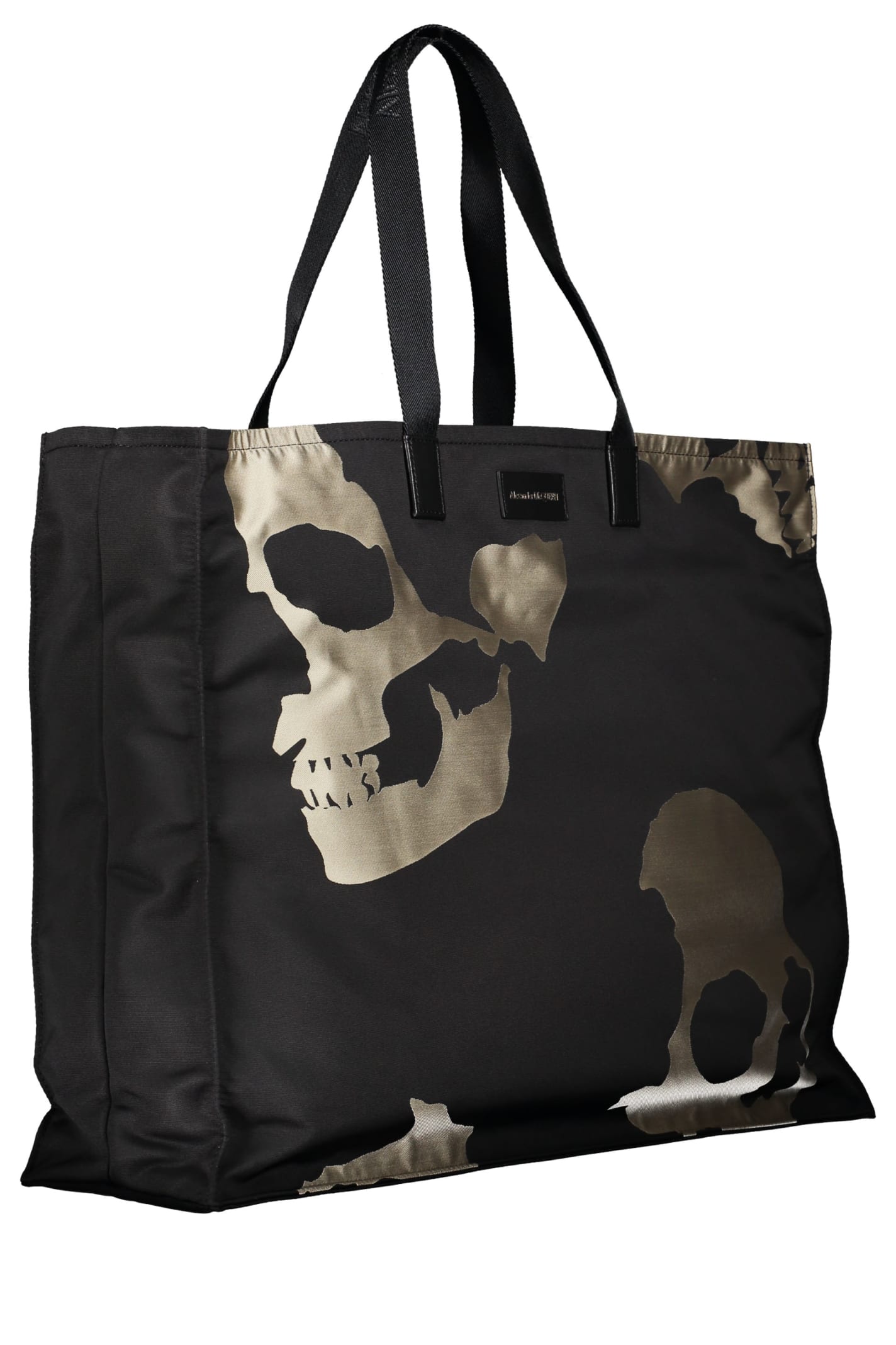 Shop Alexander Mcqueen Printed Tote Bag In Black