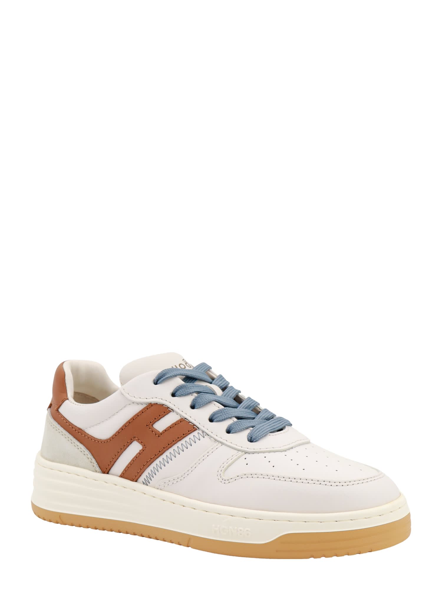 Shop Hogan H630 Sneakers In Leather Brown