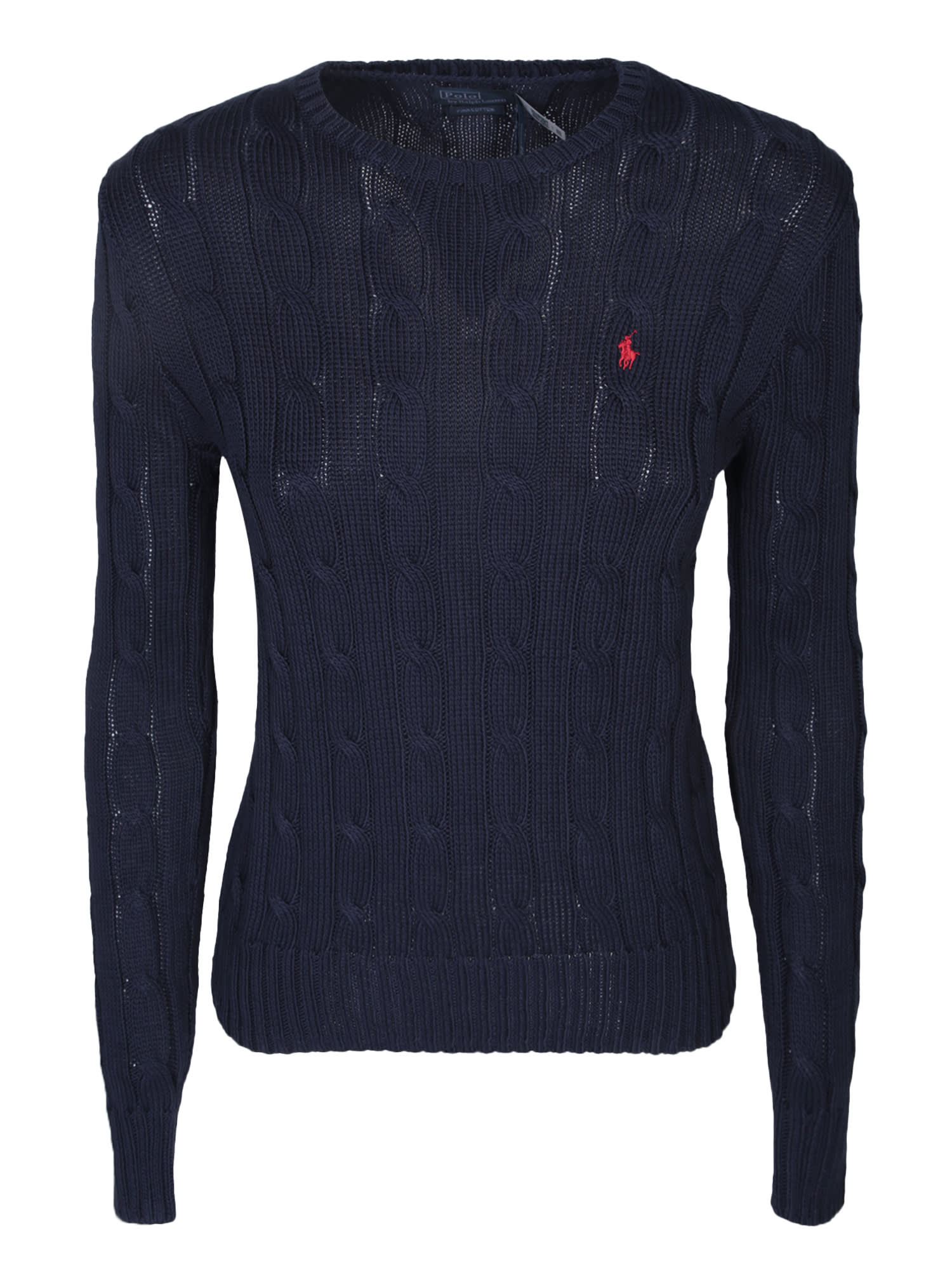 Polo Ralph Lauren Blue Cable Knit Wool Sweater