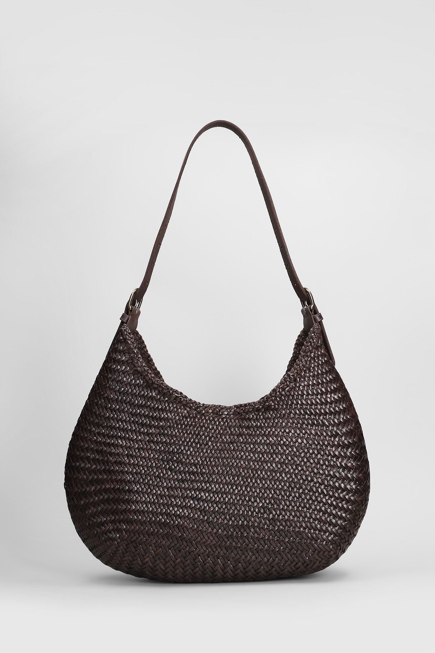 Luna Mezza Tote In Brown Leather