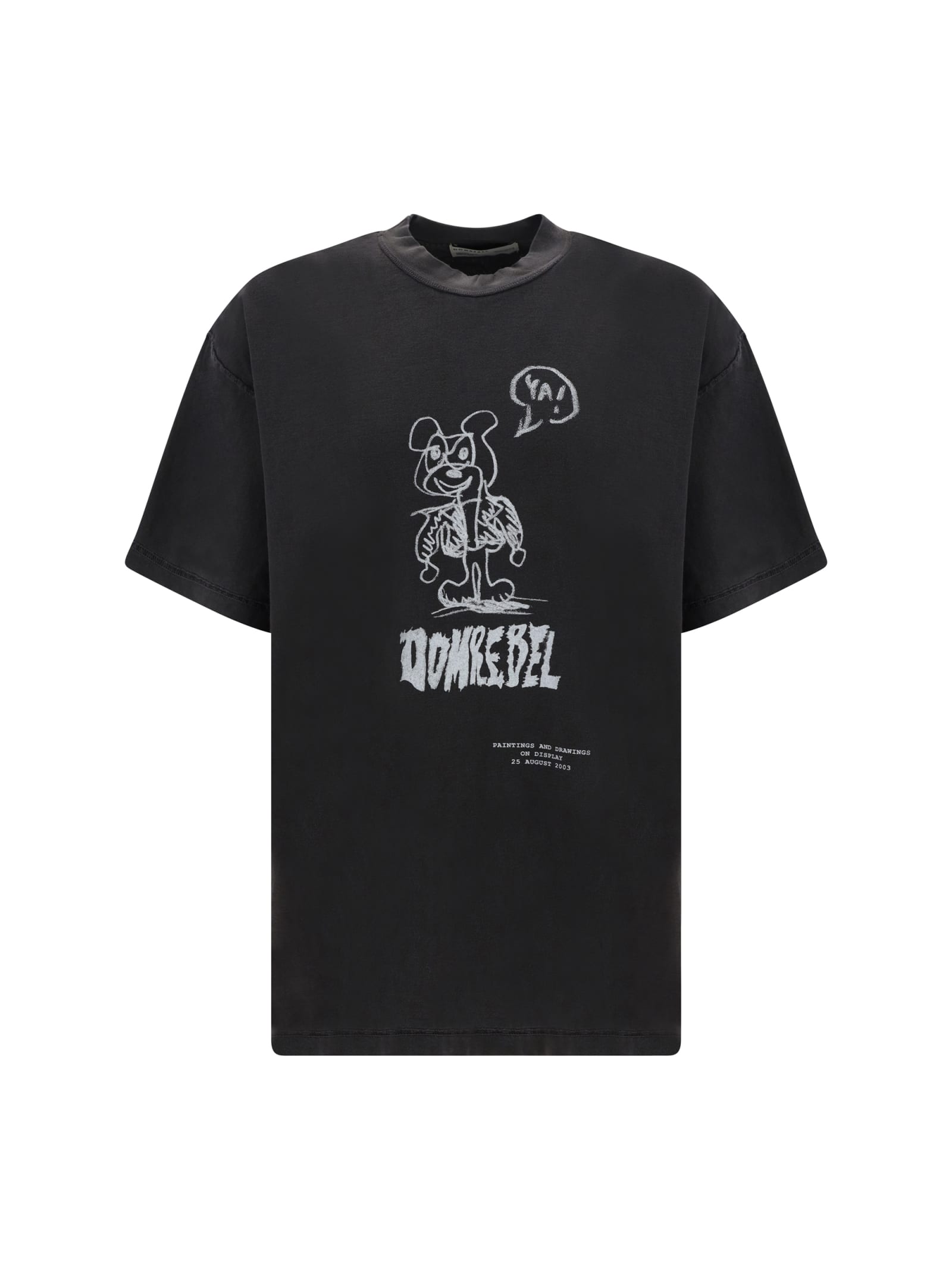 Shop Domrebel Comic T-shirt In Faded Black