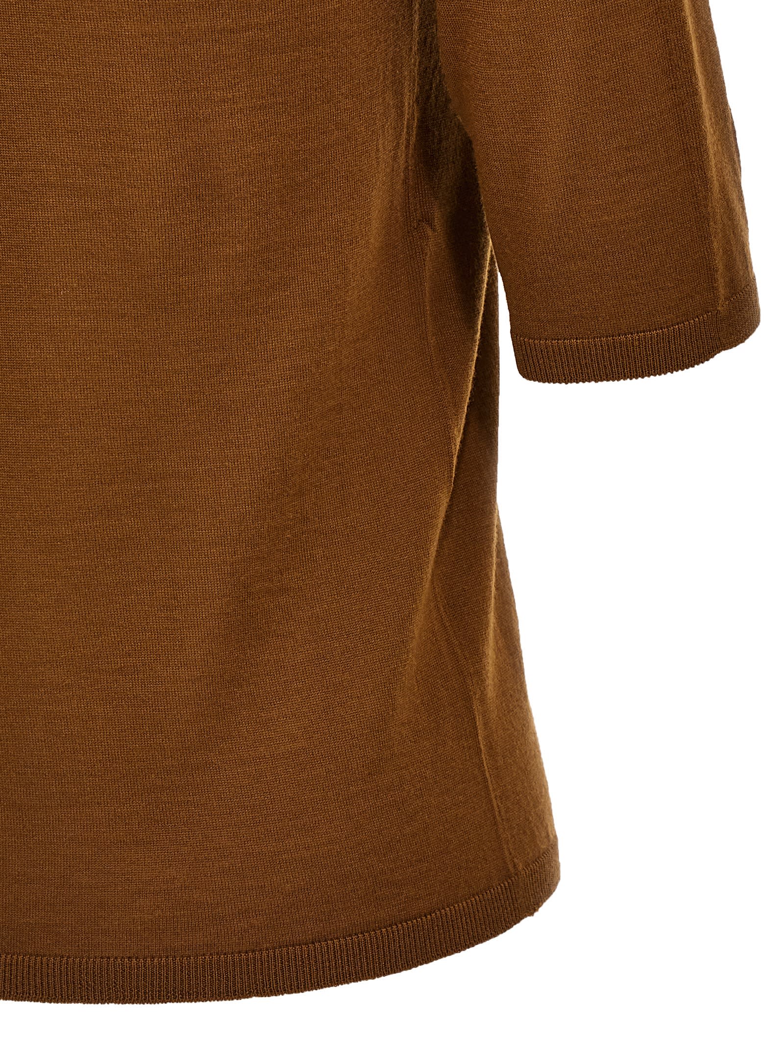 Max Mara Cecina Wool Turtleneck Sweater In Brown