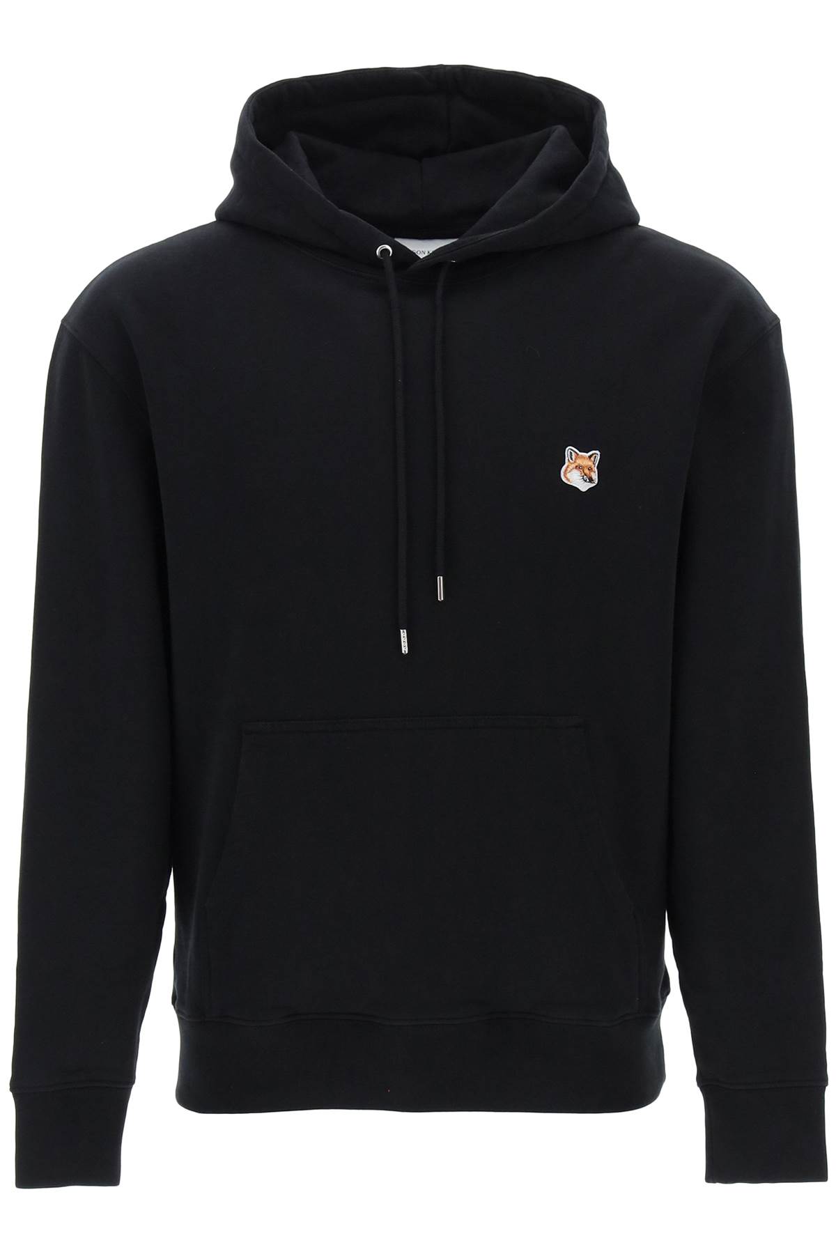 Shop Maison Kitsuné Fox Head Hooded Sweatshirt In Black (black)