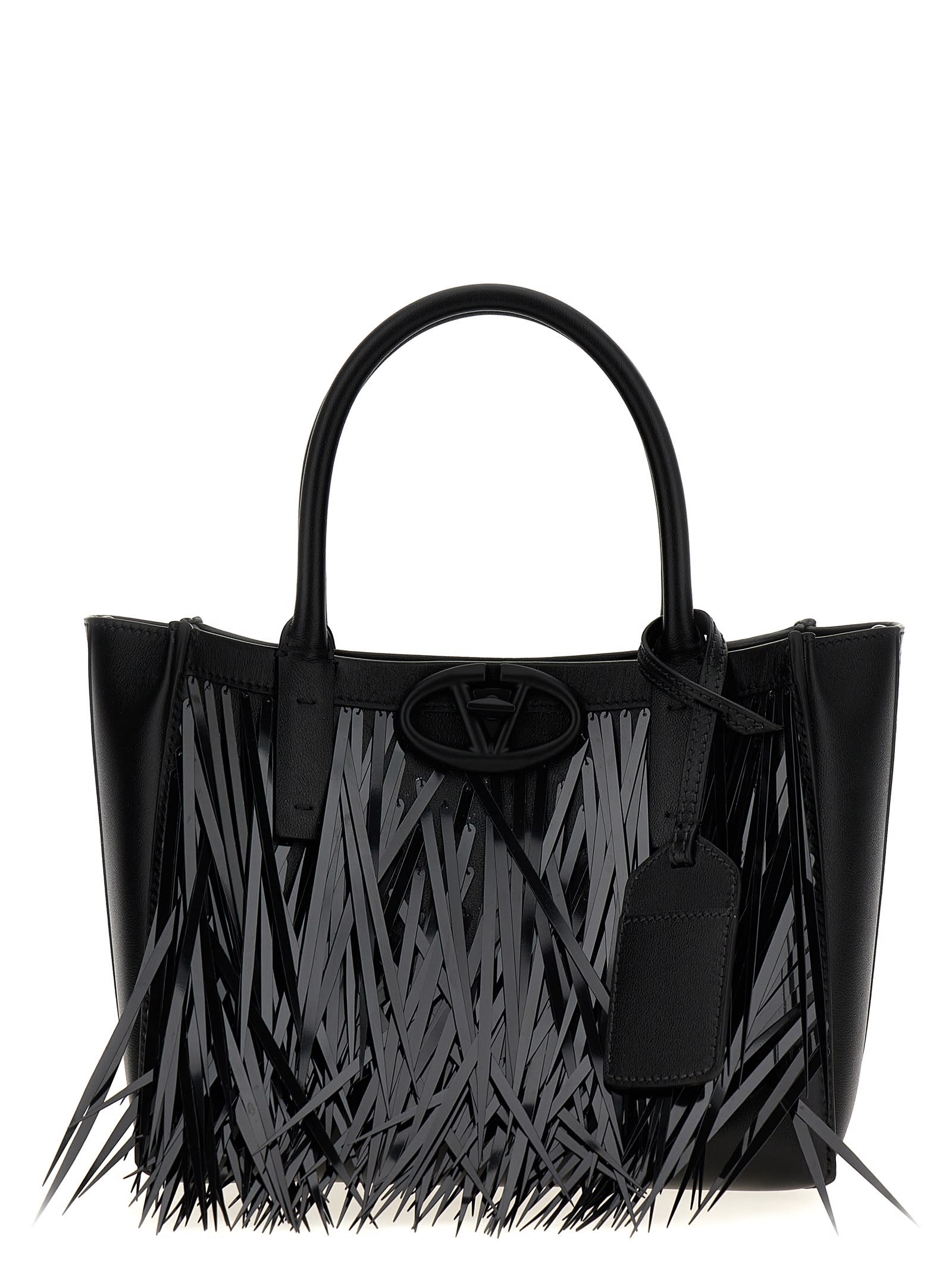 Shop Valentino Shooping  Garavani Small Tote Vlogo In Black