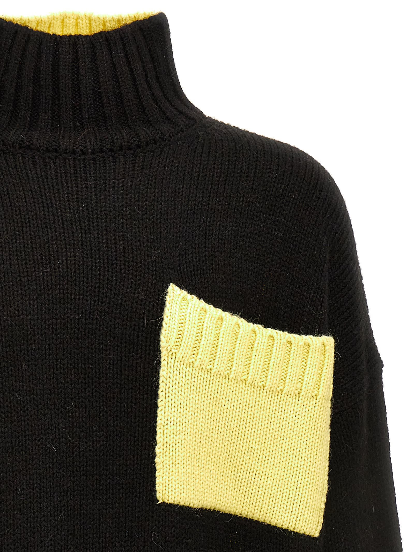 Shop Jw Anderson Logo Embroidery Two-color Sweater