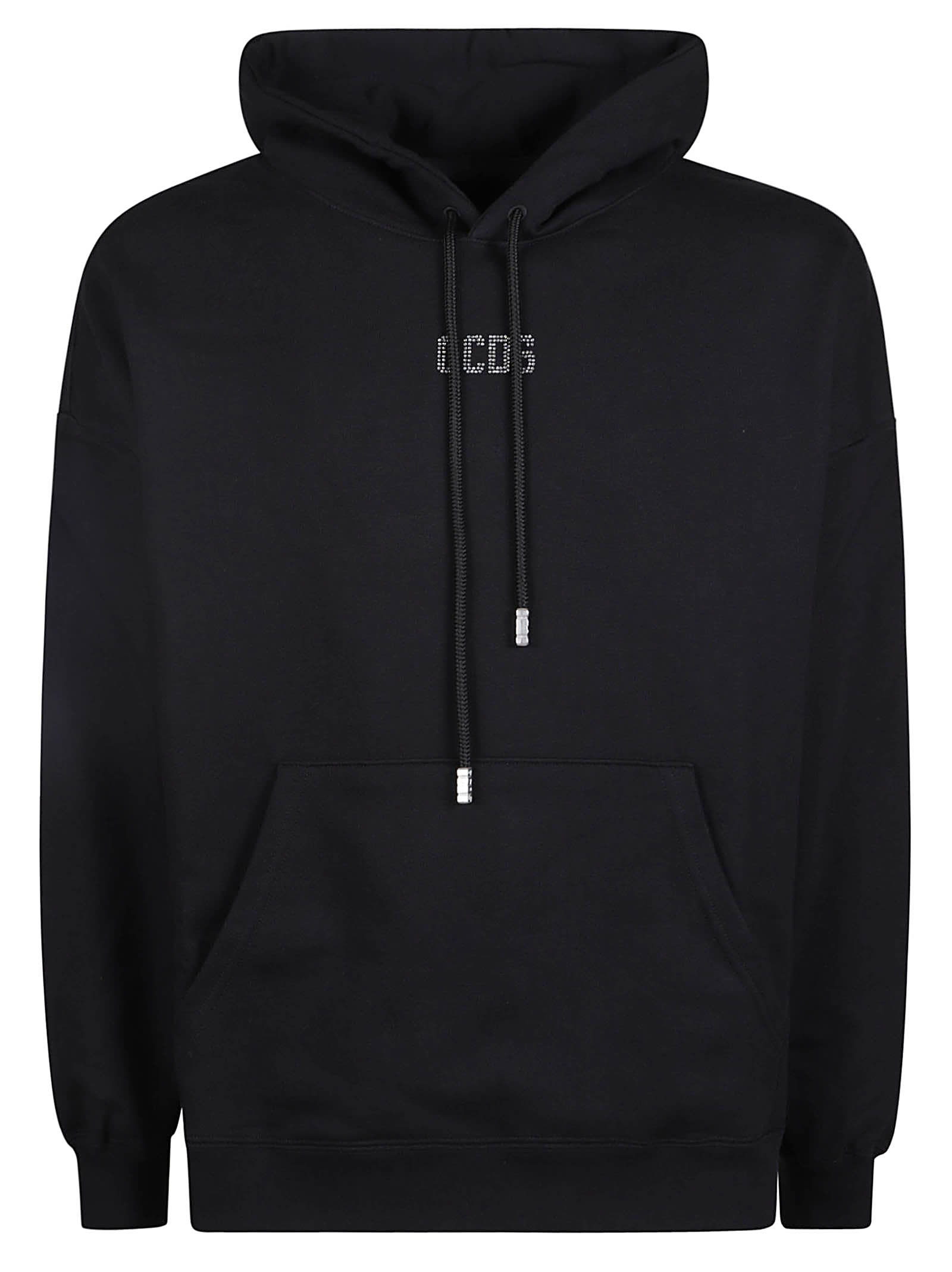 Shop Gcds Bling Logo Hoodie In Black