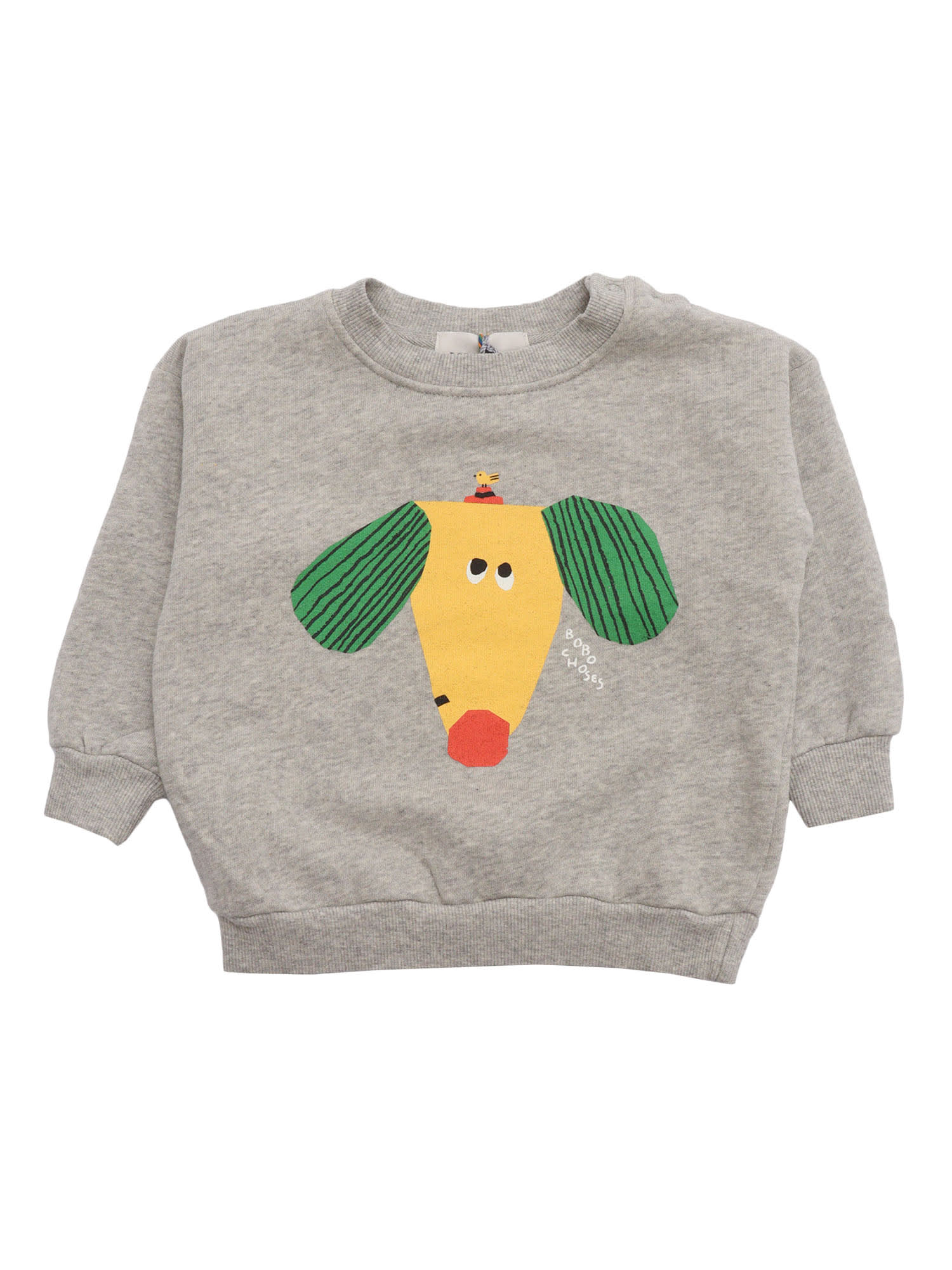 Bobo Choses Happy Dog Sweatshirt In Grey