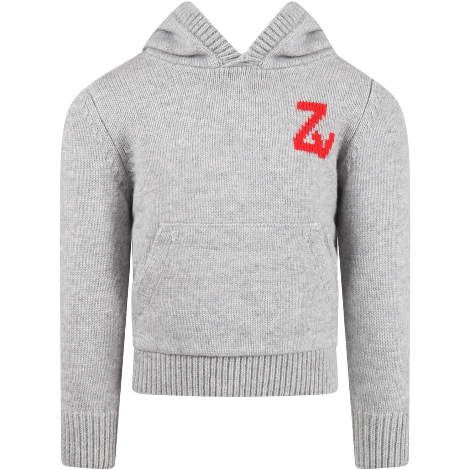 Zadig & Voltaire Grey Sweatshirt For Boy With Logo