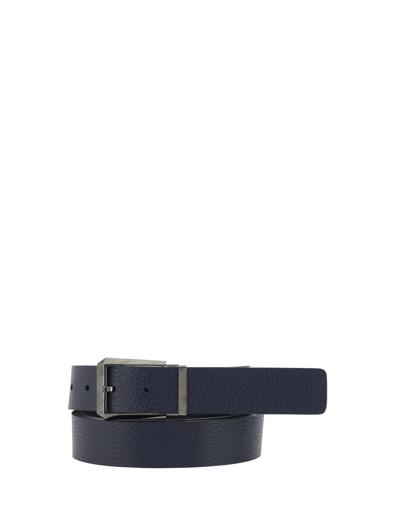 Shop Ferragamo Double Adjustable Belt In Blue