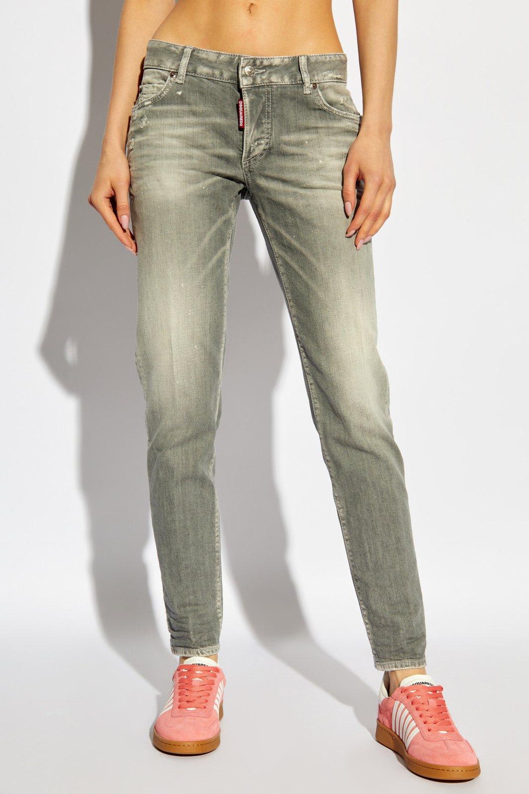Dsquared2 Distressed Straight-leg Jeans