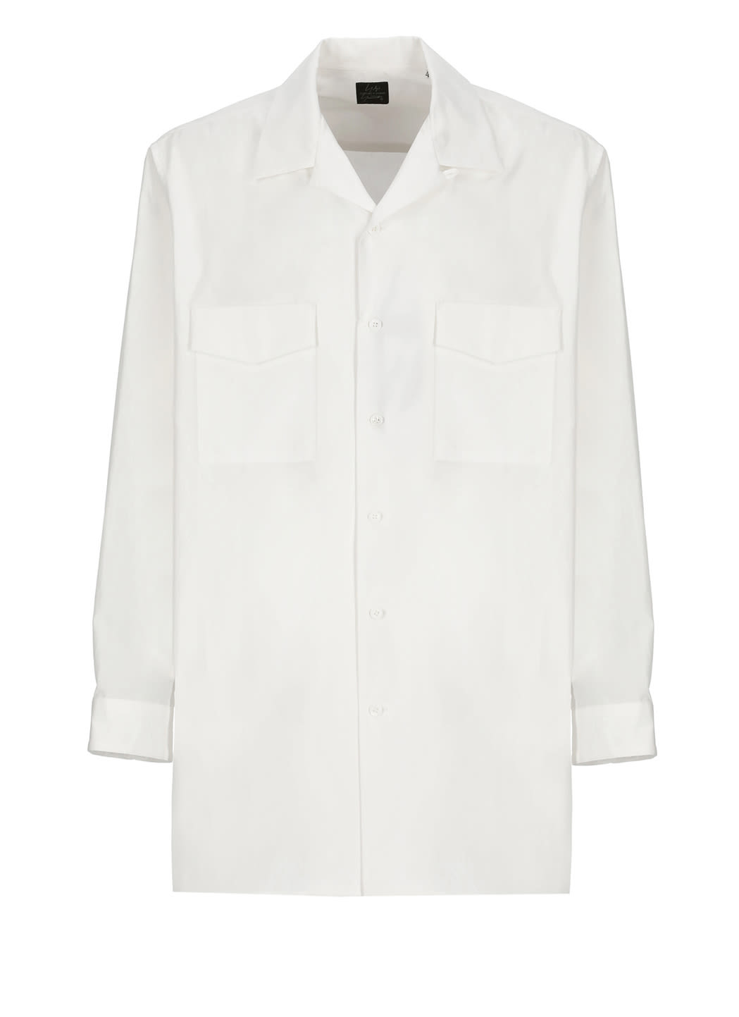 Shop Yohji Yamamoto Cotton Shirt In White