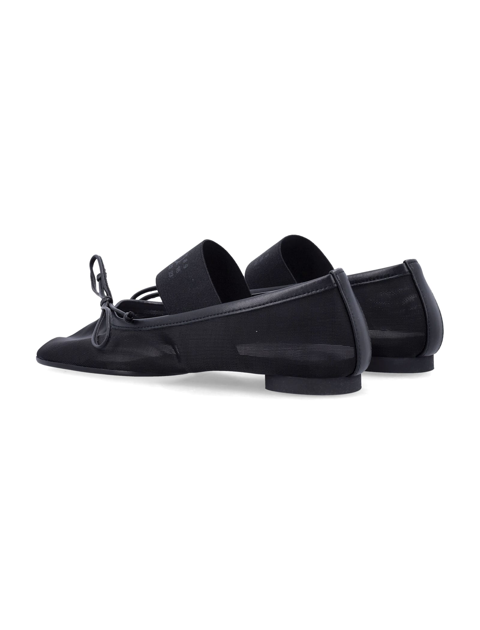 Mm6 Maison Margiela Anatomic Numeric Ballerinas In Black