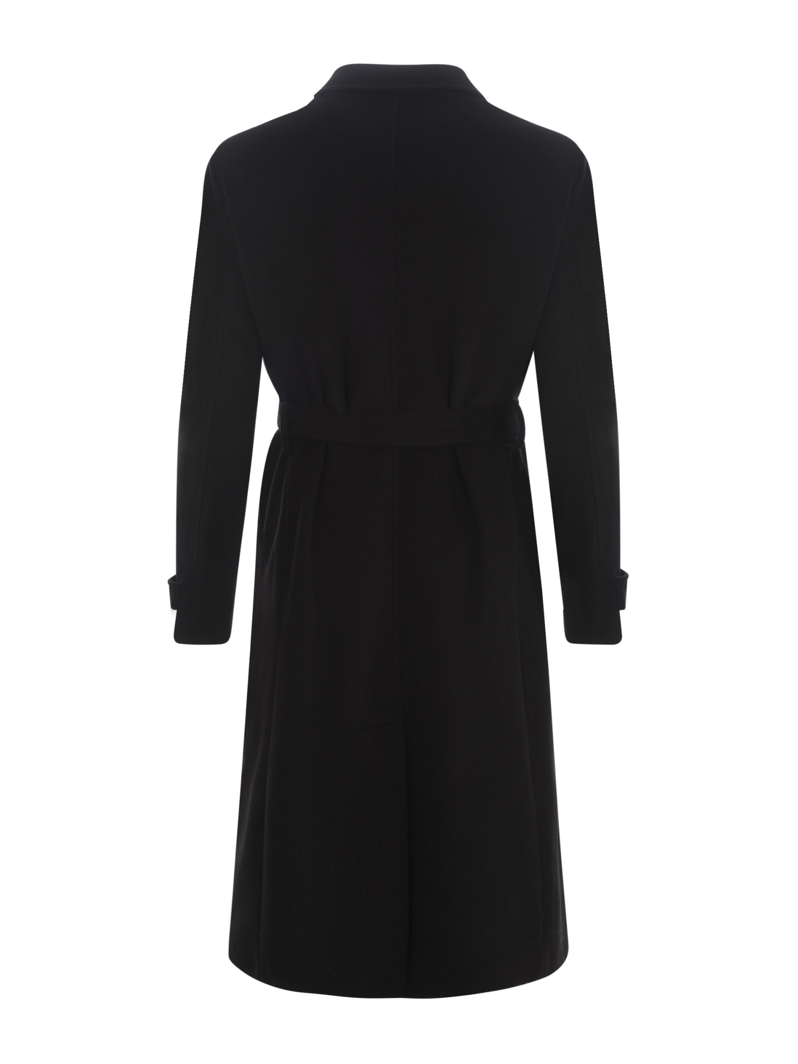 Shop Family First Milano Coat Family First In Blend Wool In Nero