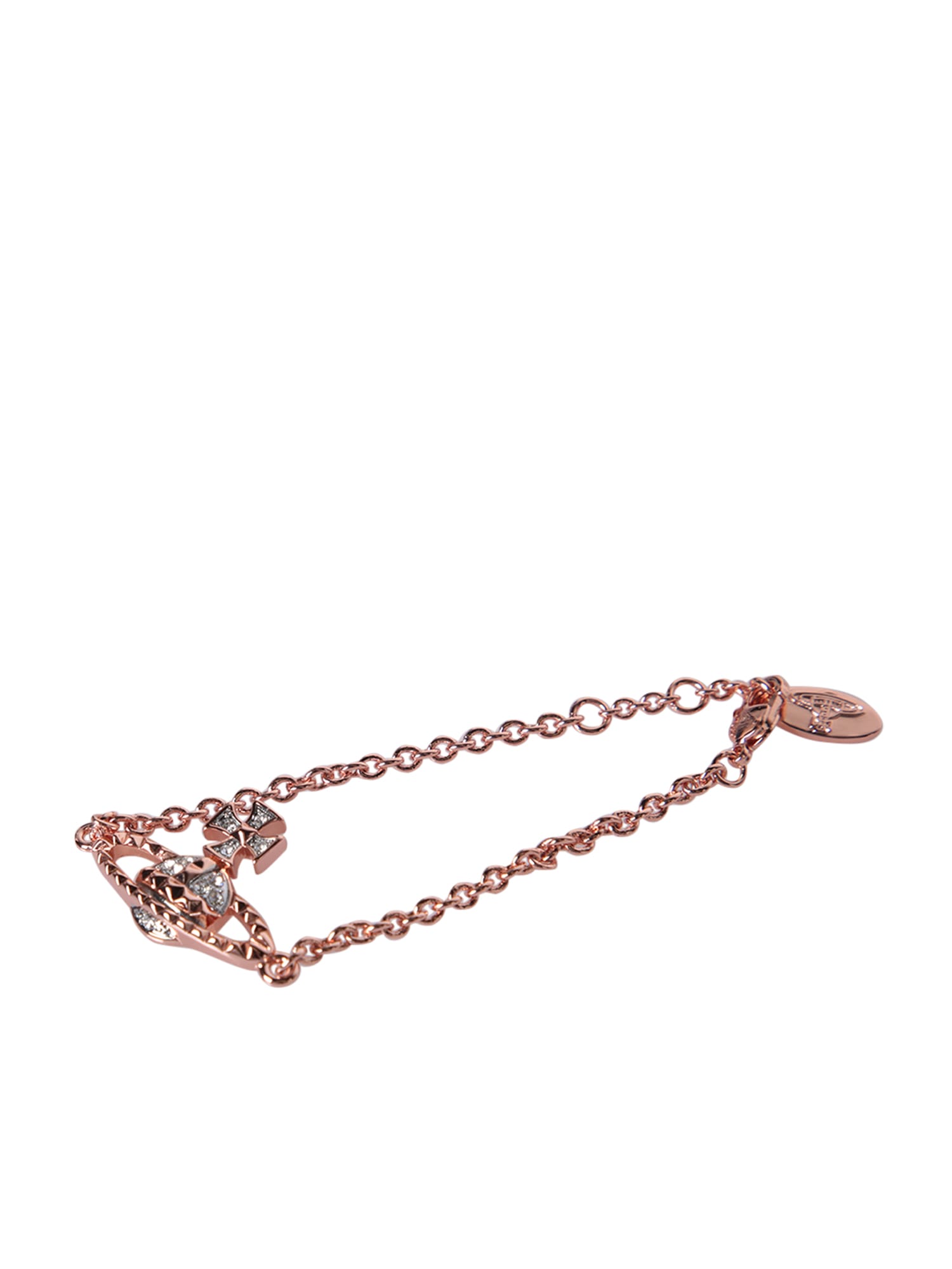 Shop Vivienne Westwood Mayfair Bas Relief Gold/pink Bracelet In Metallic