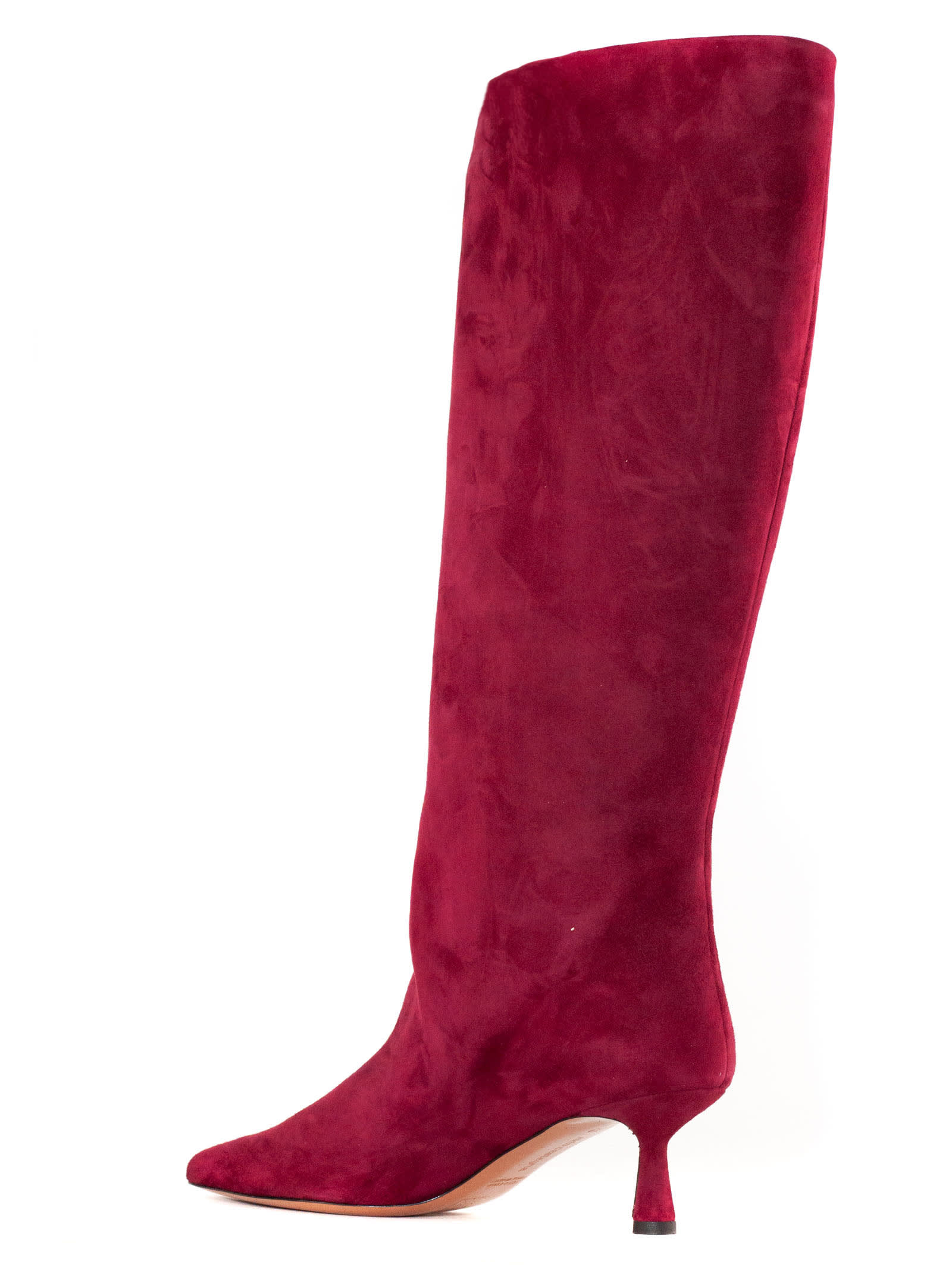 ALDO CASTAGNA PEMBA BURGUNDY SUEDE HIGH BOOT 