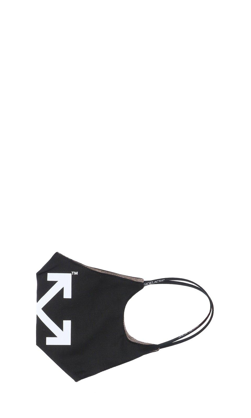 Shop Off-white Arrow Printed Face Mask In Black