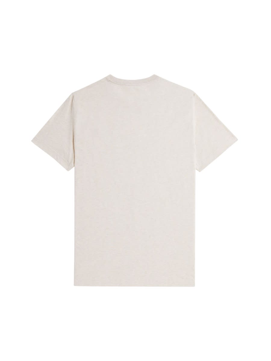 Fred Perry Classic Crew Neck Tee In Beige