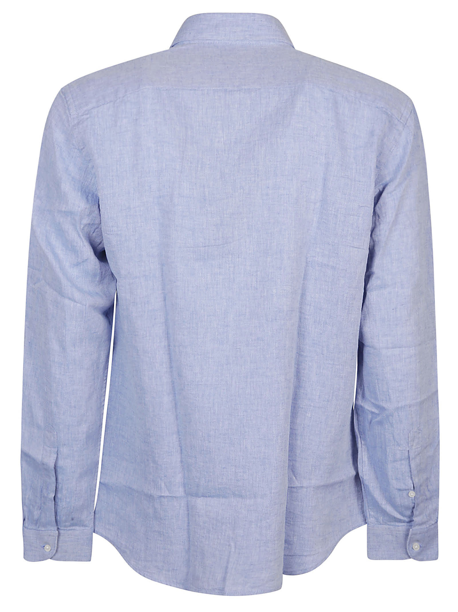 Shop Fay Long Sleeve Shirt In Cobalto Chiaro