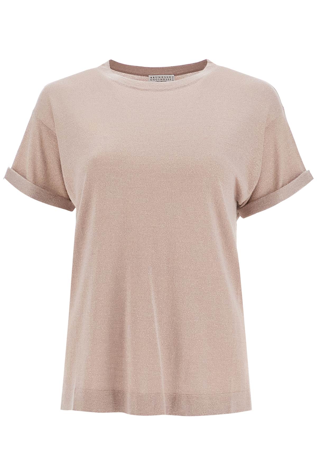 Shop Brunello Cucinelli Sparkling Knit Top In Rosa Polvere (pink)