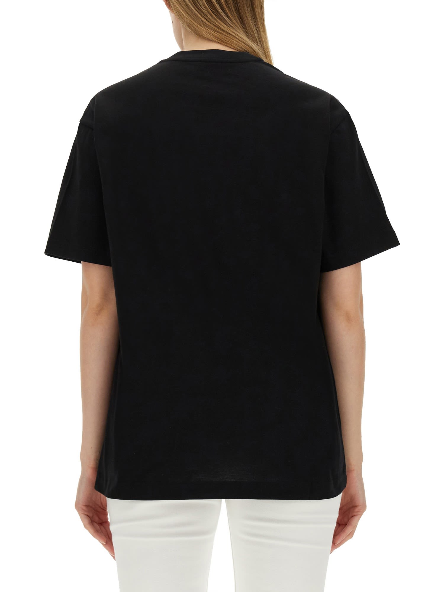 Shop Etro T-shirt With Pegasus Embroidery In Nero