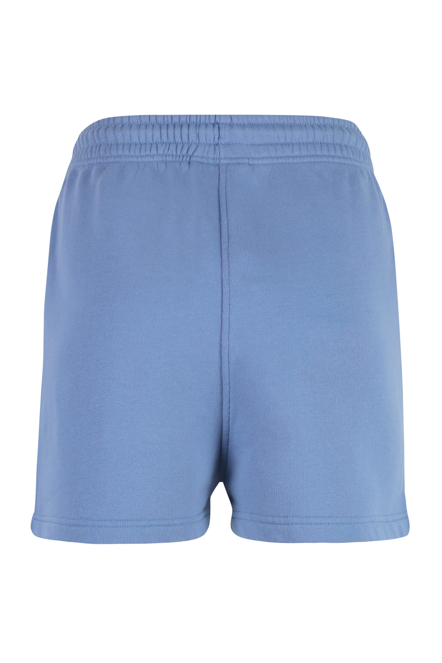 Shop Maison Kitsuné Cotton Shorts In Light Blue