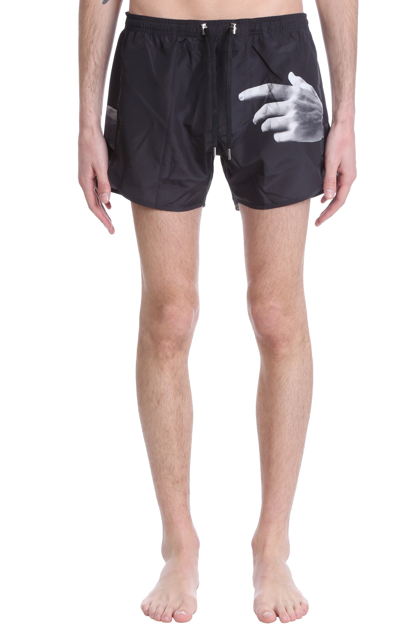 NEIL BARRETT BEACHWEAR IN BLACK POLYESTER,PBCB129DQ030S1891