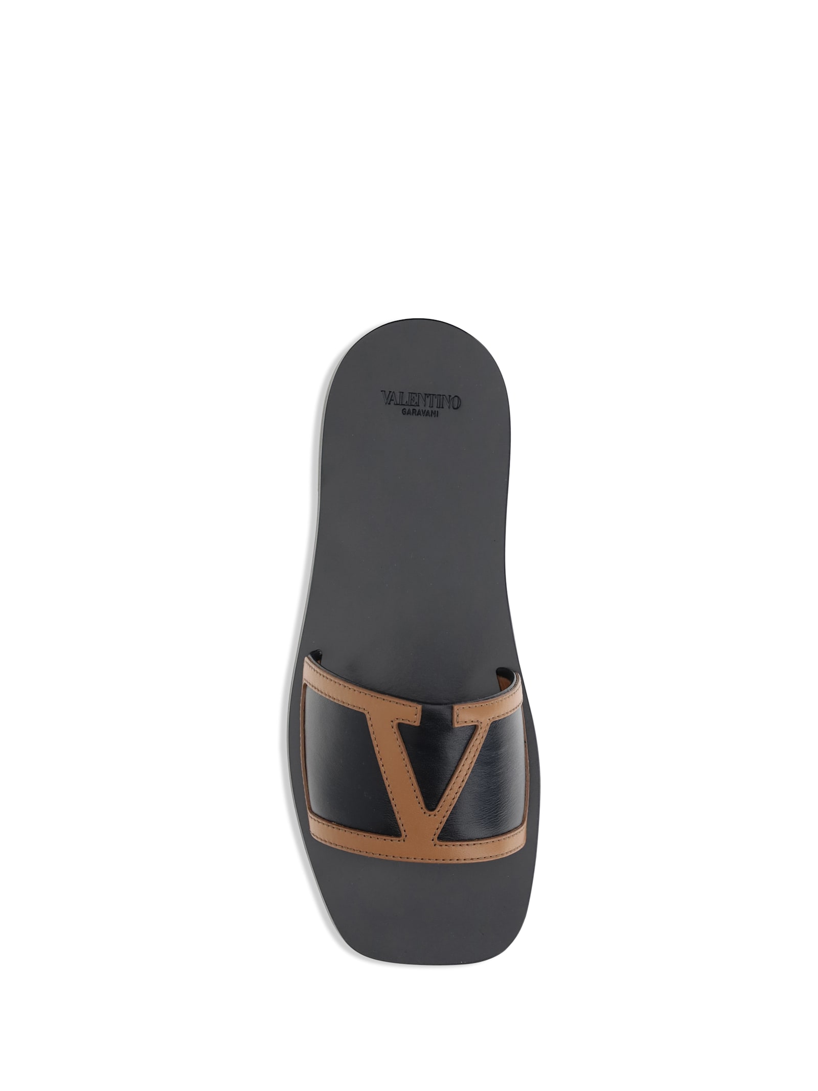 Valentino Viva Superstar Slide Sandal In Nappa Leather In Black