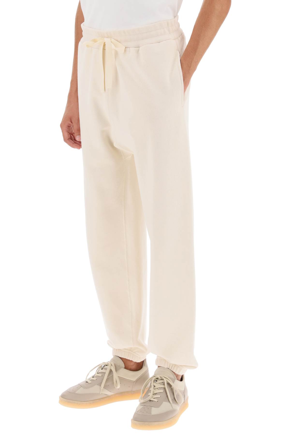 Shop Jil Sander Cotton Drawstring Sweatpants In Dune (white)