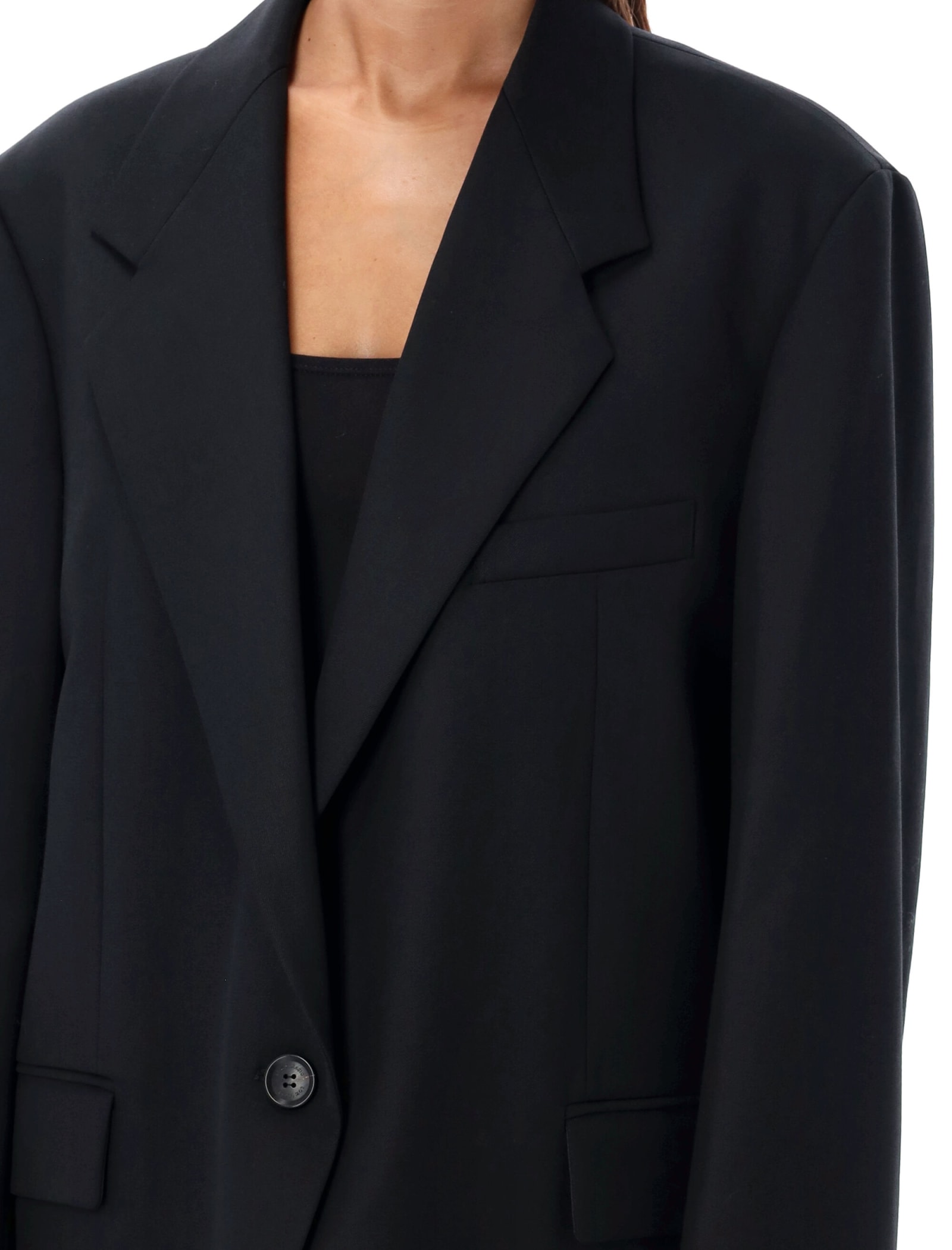 Shop Low Classic Over Fit Wool Blazer In Black