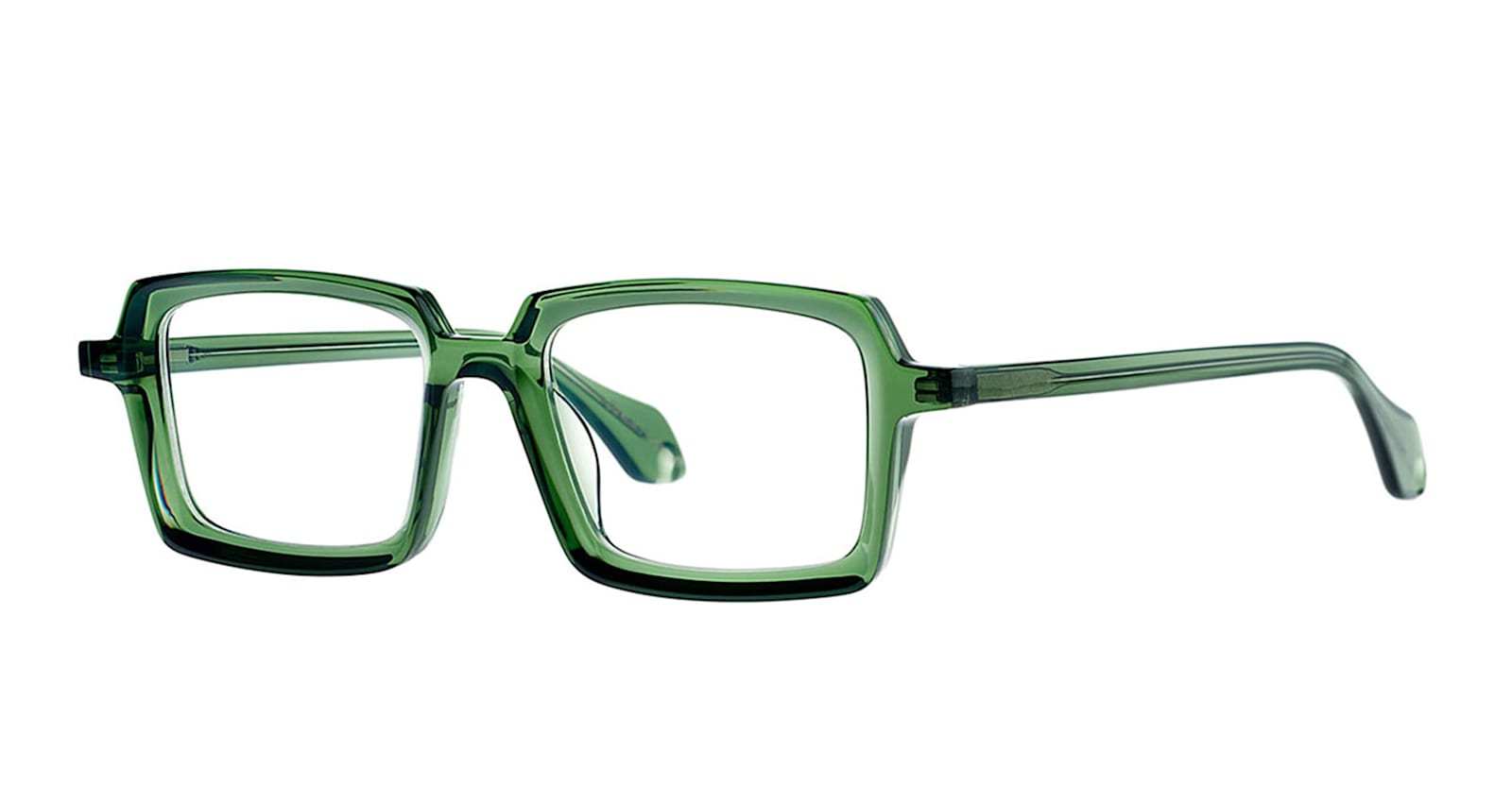 Theo Eyewear Mille+86 10 - Transparent Green Rx Glasses