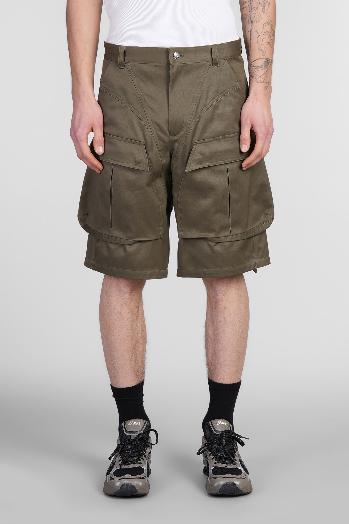 Shorts In Khaki Cotton