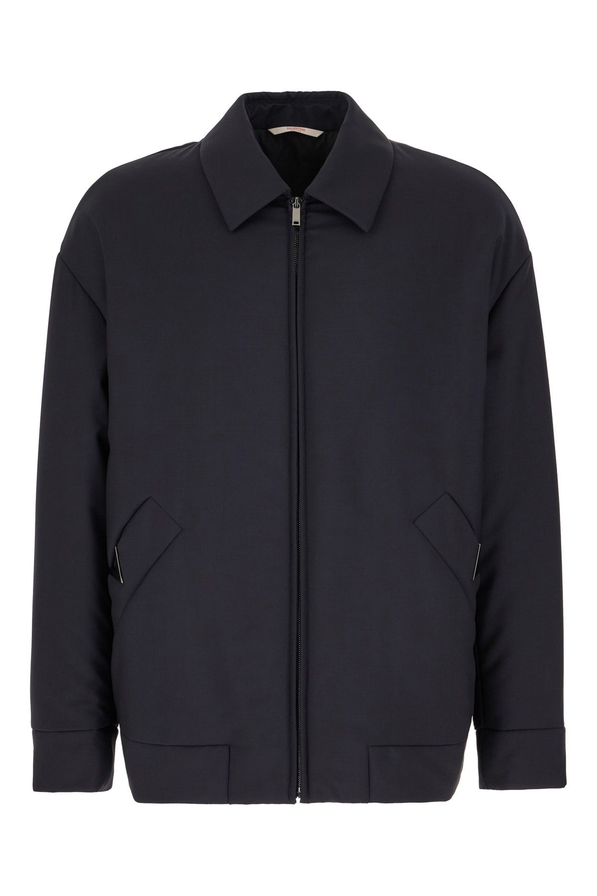 Valentino Navy Blue Wool Bland Padded Jacket