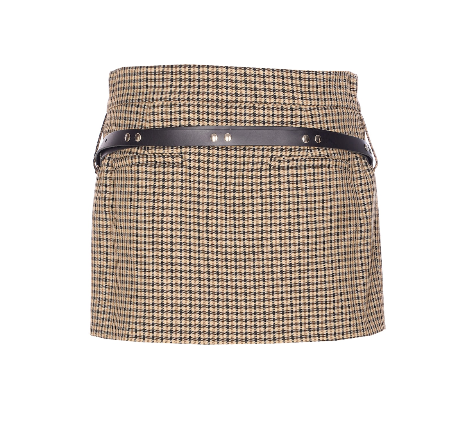 Aniye By Plaid Pattern Mini Skirt In Brown