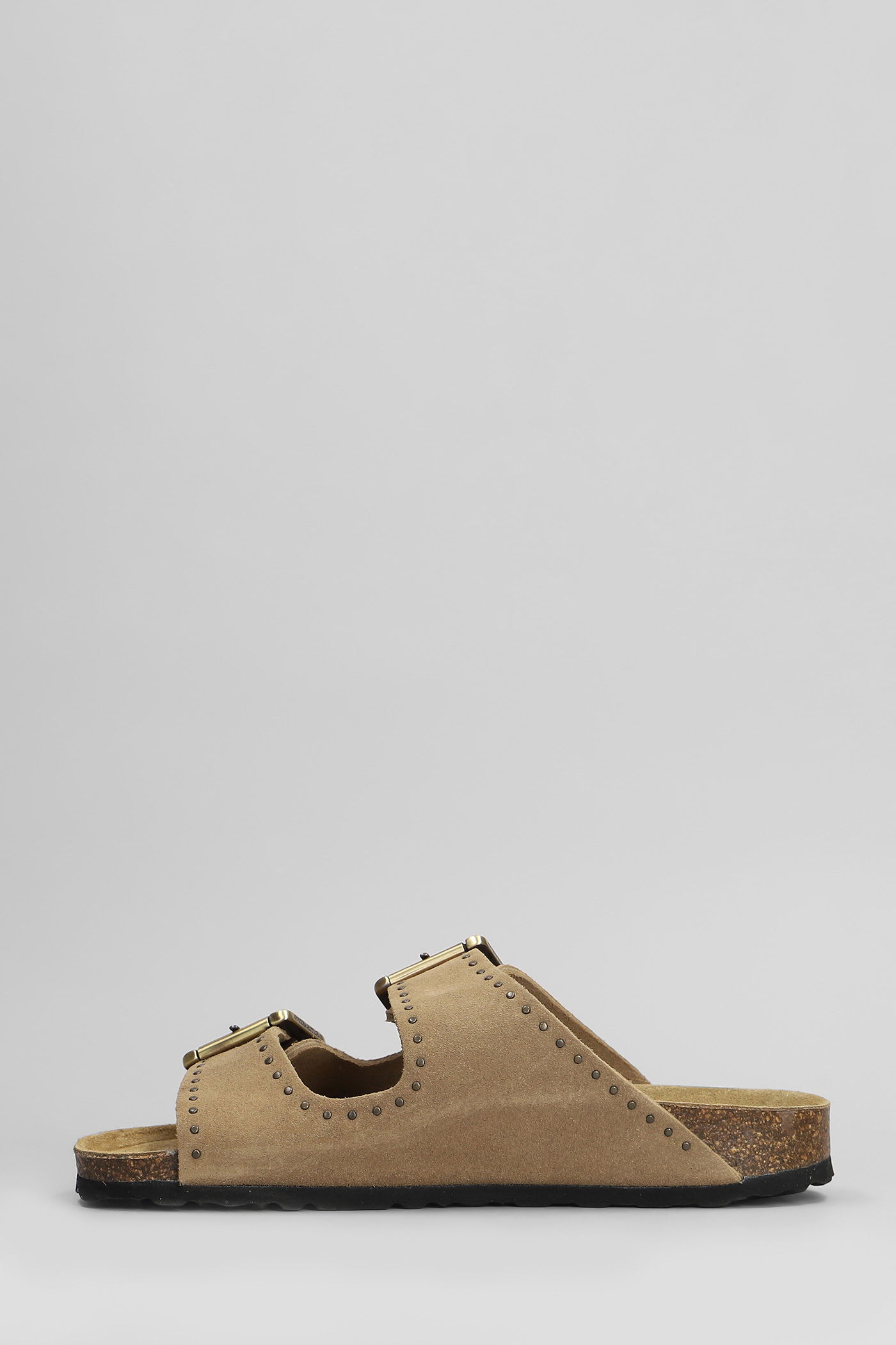 Cubanas Amalia Flats In Taupe Suede