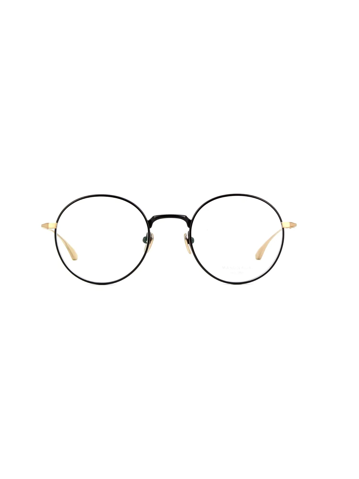 Shop Masunaga Wright Eyewear In Black/gold