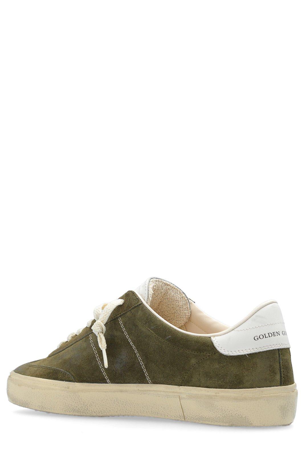 Shop Golden Goose Deluxe Brandsoul Star Low-top Sneakers In Olive Green/white/milk