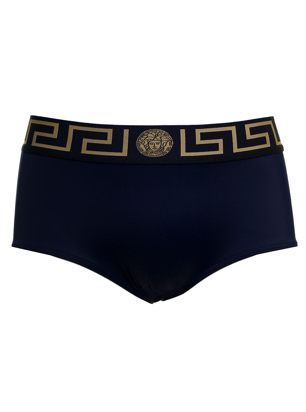 Versace Mens Blue Stretch Nylon Swim Briefs