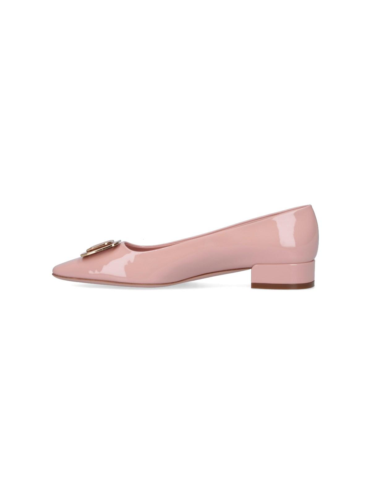 Shop Ferragamo New Vara Plate Pumps In Pink