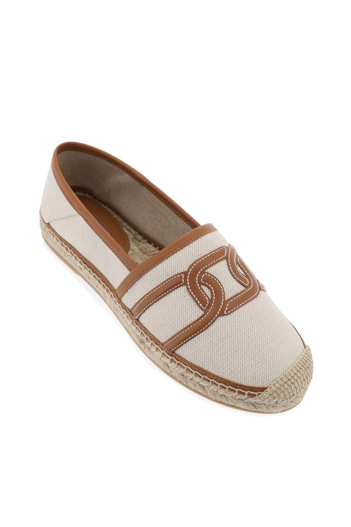 Shop Tod's Kates Espadr In B018(bianco Marmo)+s410(kenia Sc) (beige)