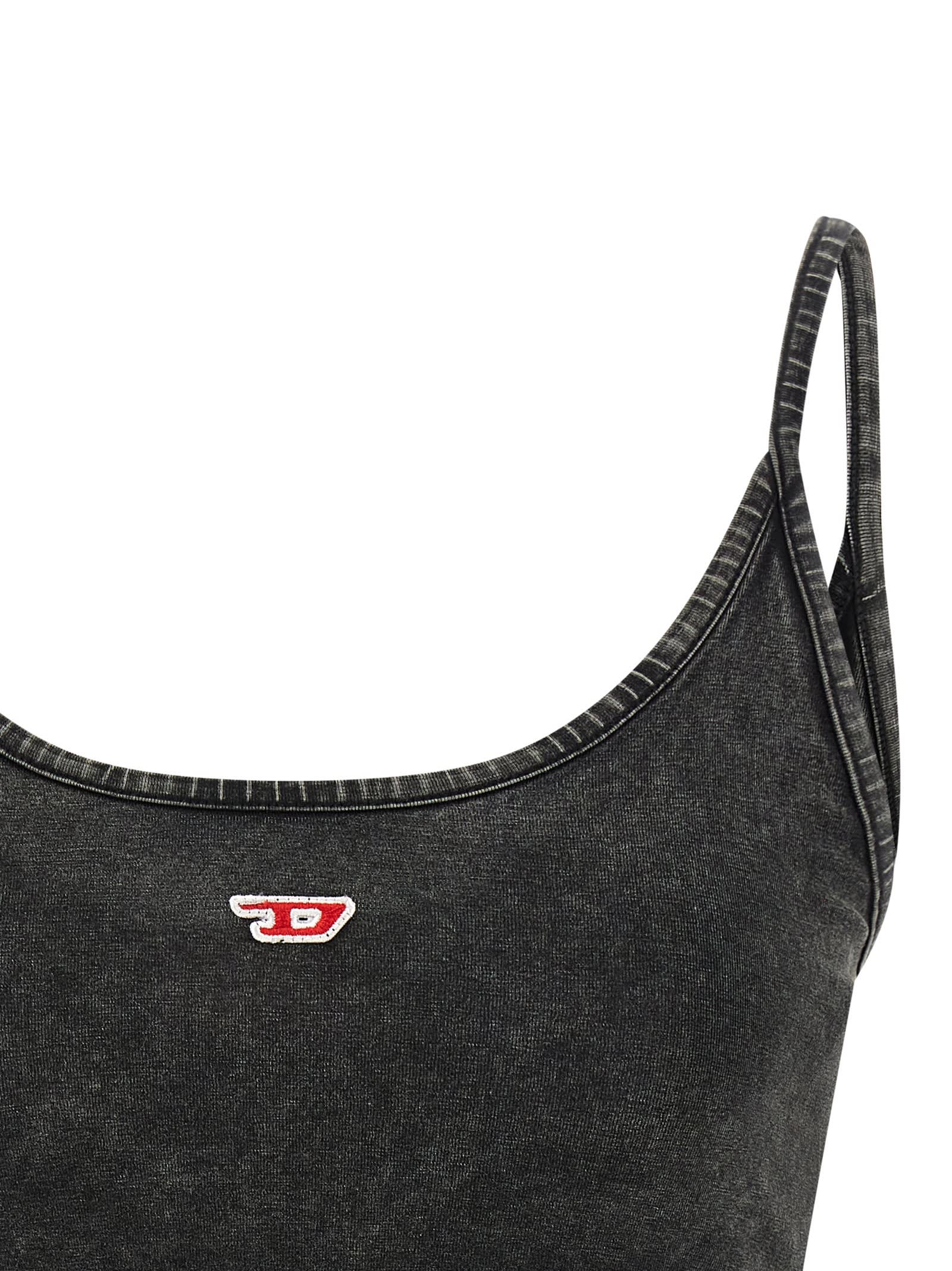 Diesel Womens 02a T-leya-tail Wrap-around Cotton-jersey Top In Black